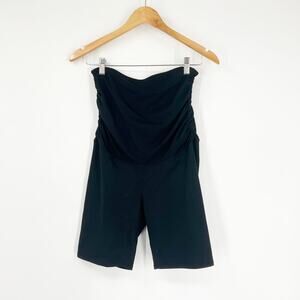 Good American Maternity Shapewear Bike Shorts Black Size Large